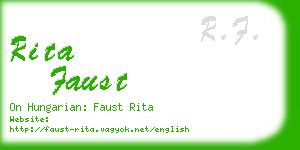 rita faust business card